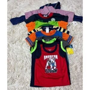 Boys 9 piece T-shirt Lot size 18-24/2T by Garanimals, Cat & Jack, Disney, Ninja